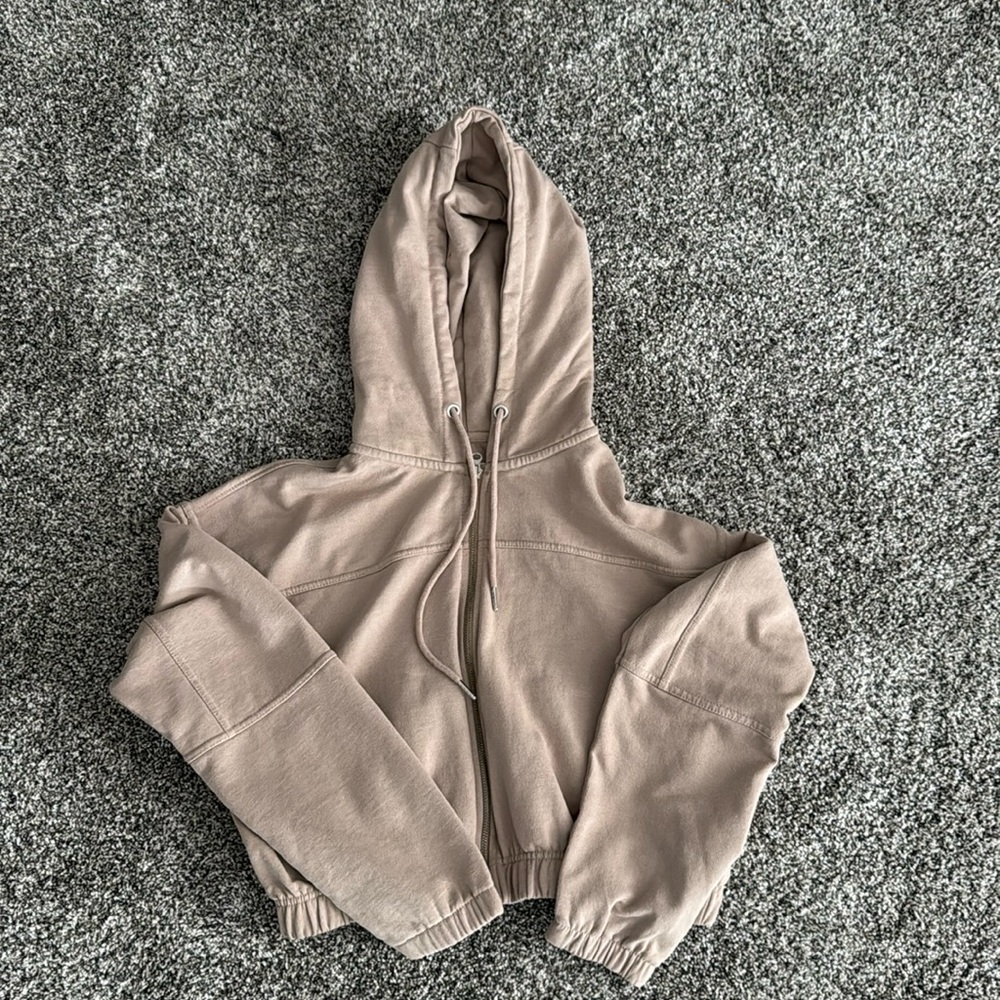 Ashley Vintage Charm cropped hooded sweatshirt jacket